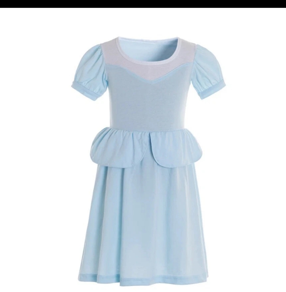 New Girl Blue Cinderella Kids Costume Summer  Pretend Play Dress Up 👗 2 4 6 8